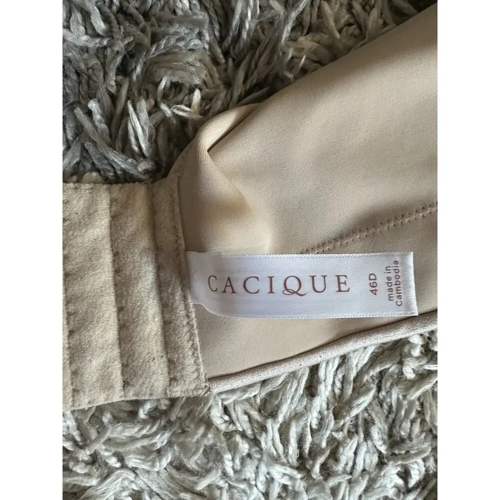 Cacique boost Plunge Underwire Nude Full Coverage 46D